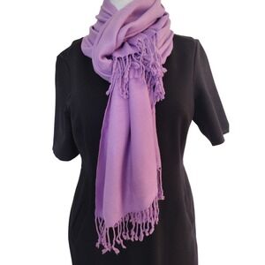 Pashminaโ Cashmire scarf wrap shawl Purple Lightweight Chic Elegant 66x29
